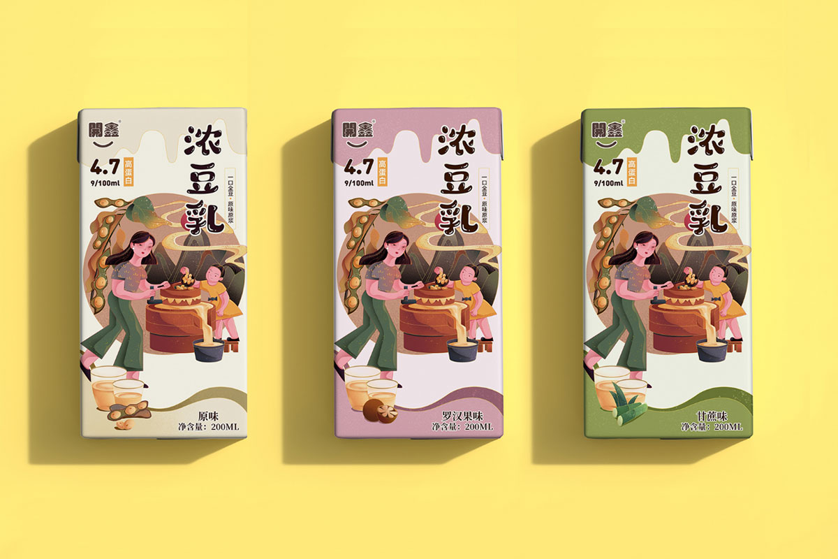 開鑫豆乳包装设计