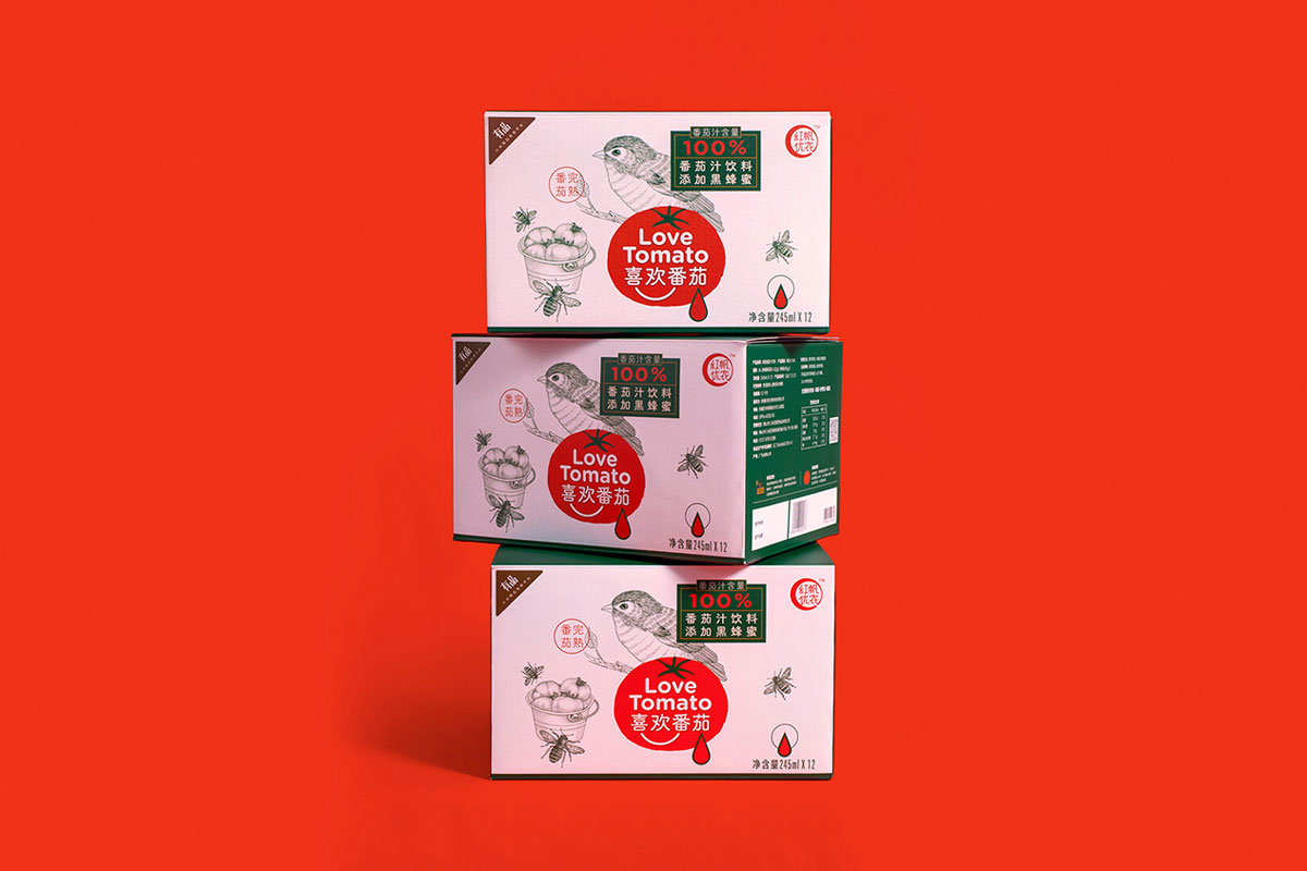 番茄汁饮品包装图片