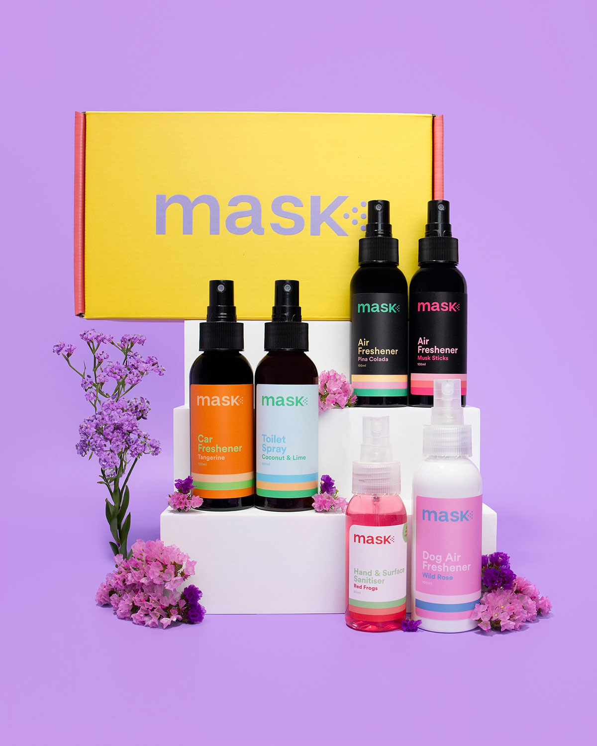 颜色插画的MASK CO香水包装设计案例