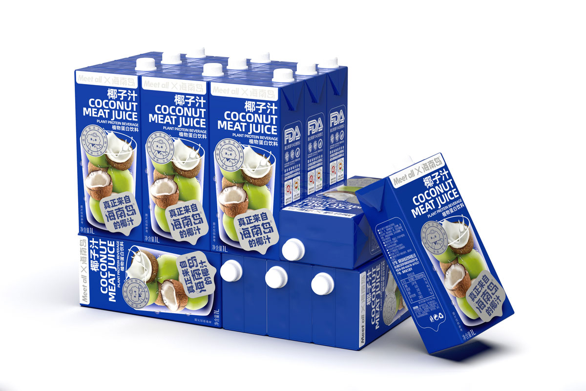 海南岛椰汁饮料包装设计