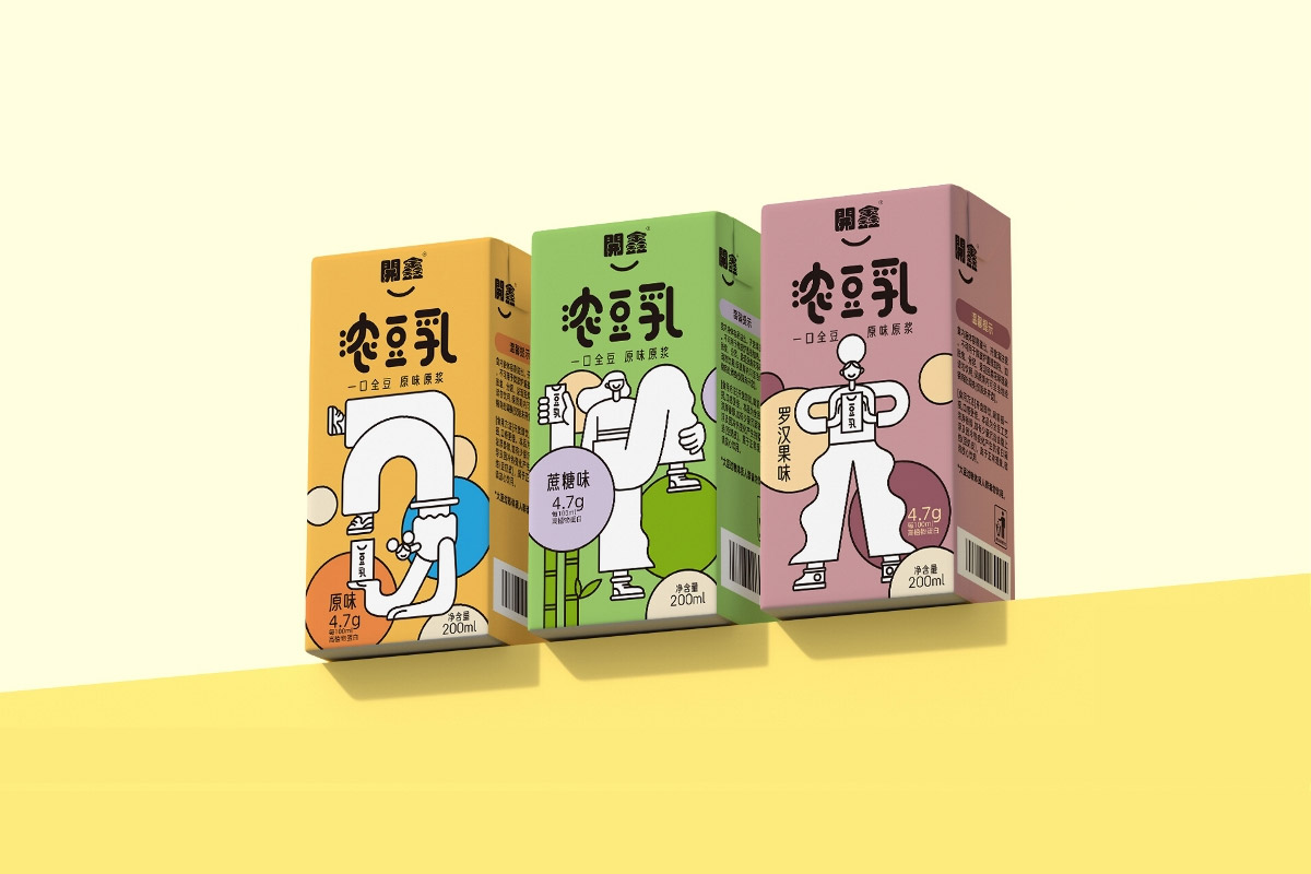 开鑫浓豆乳包装设计
