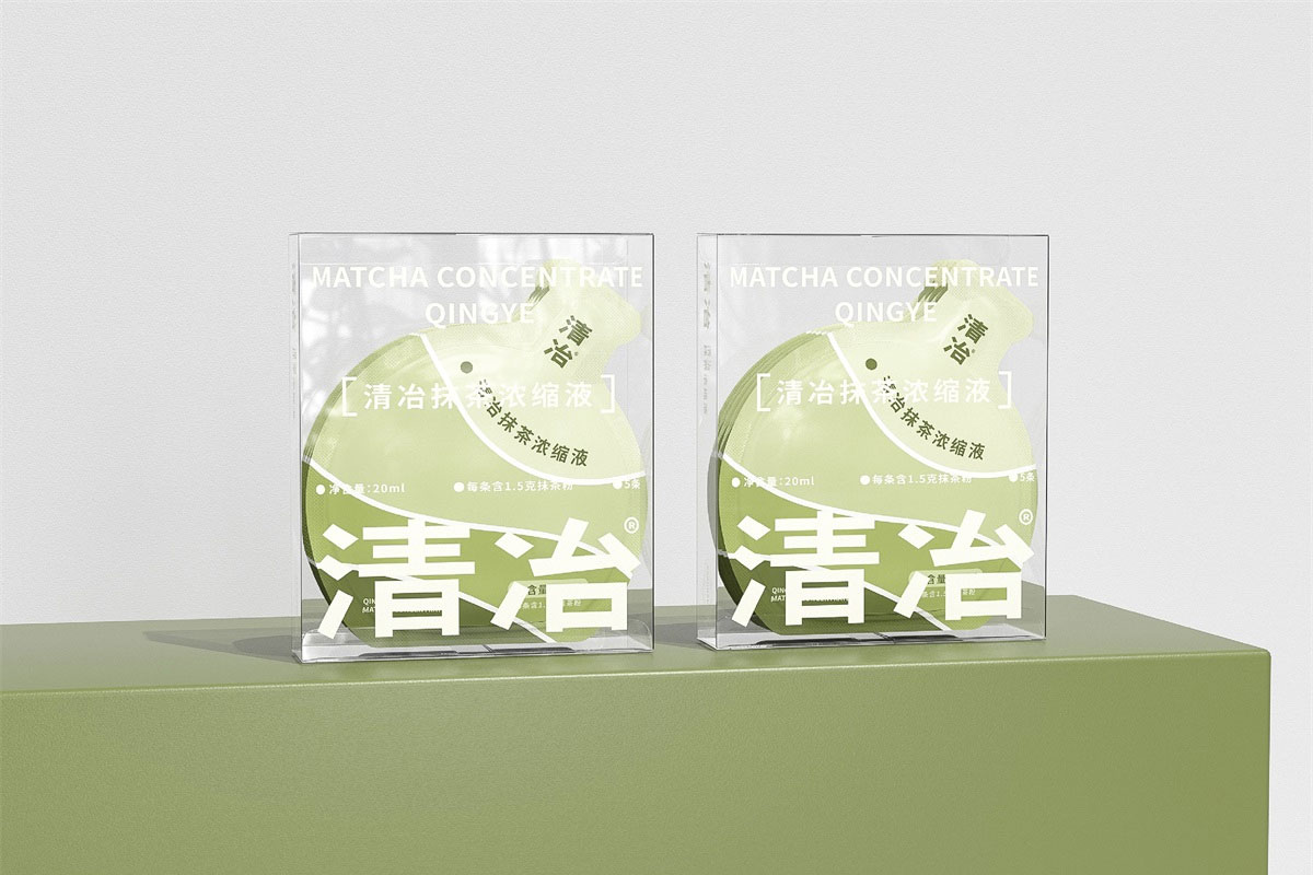 清冶抹茶植物饮料包装