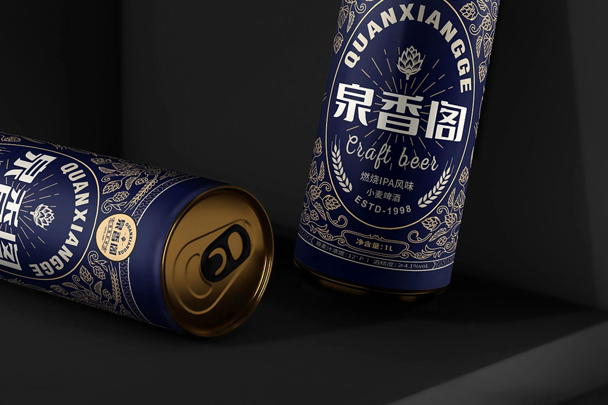 泉香阁啤酒包装设计