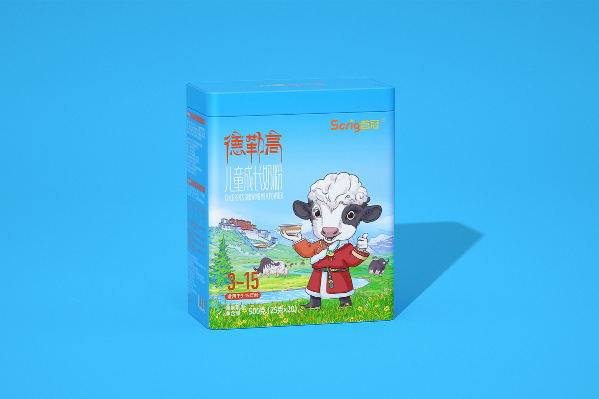 德勒高儿童成长奶粉包装设计