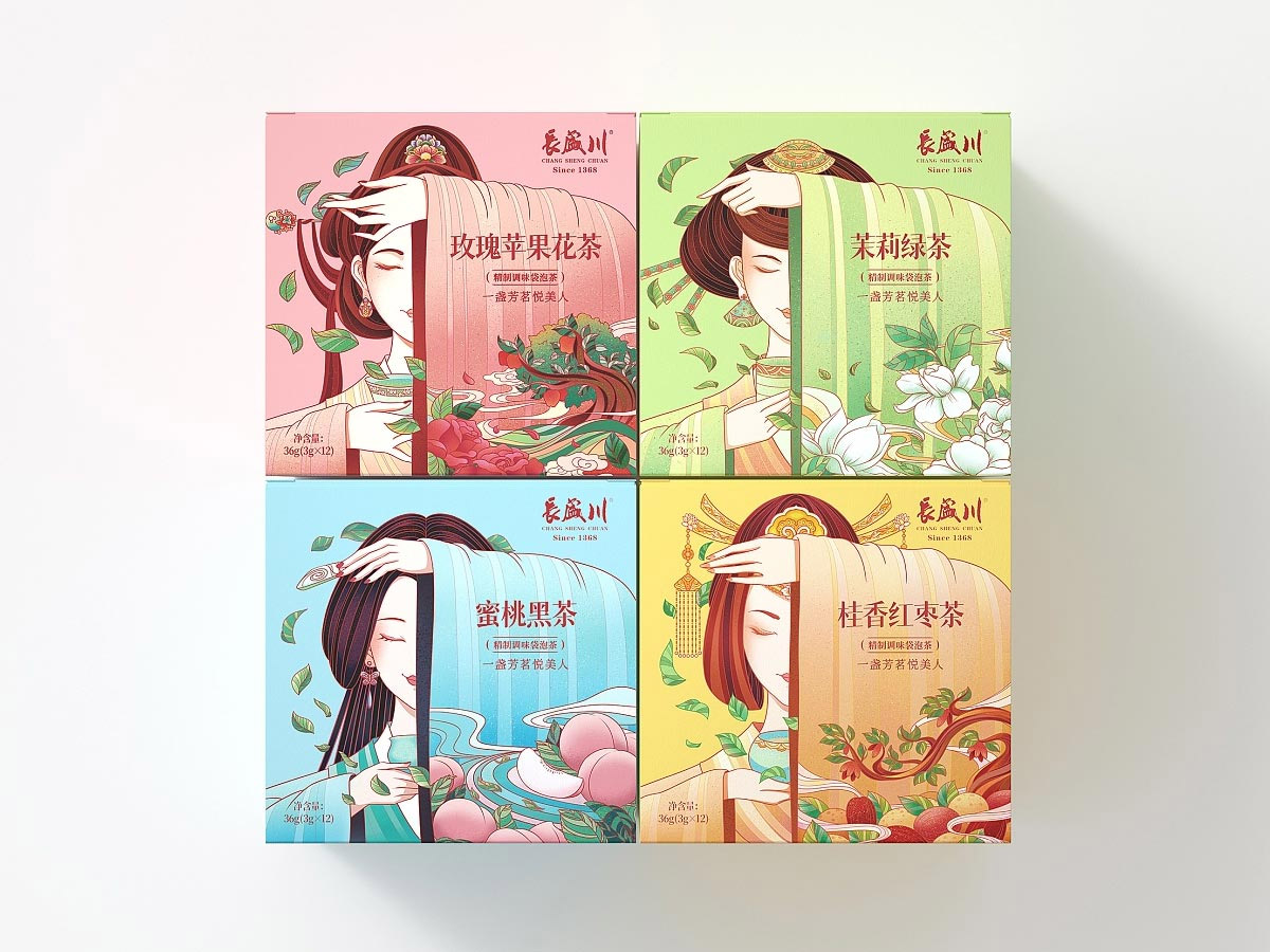 長盛川茶饮包装图片