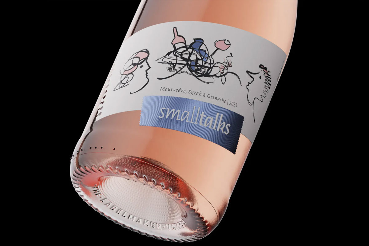 SMALLTALKS桃红葡萄酒艺术标签包装设计
