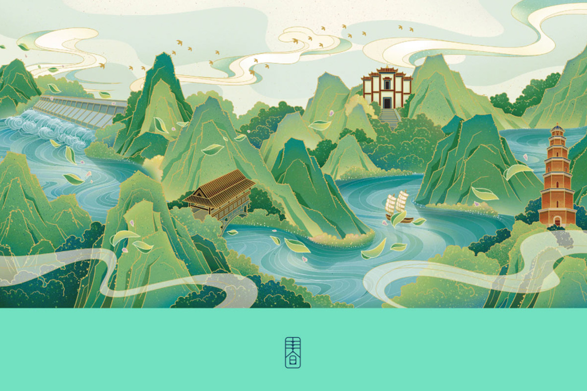 茶饮插画设计