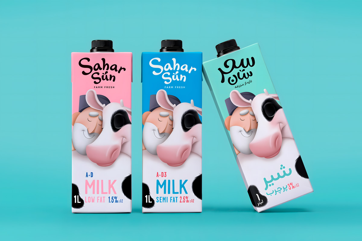 Sahar Sun牛奶包装设计