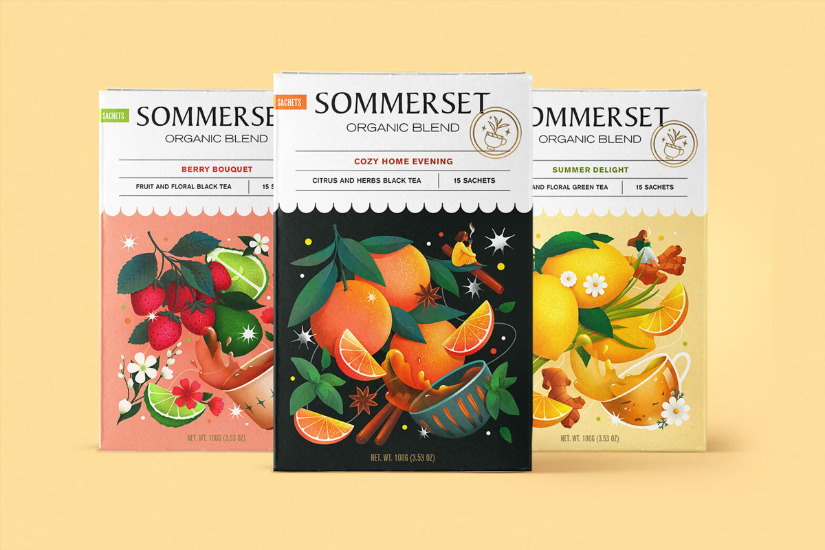 SOMMERSET茶包装设计